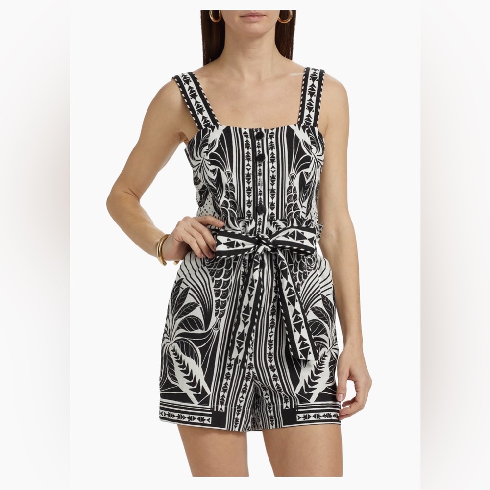 FARM Rio Monochrome Tropical Jumpsuit